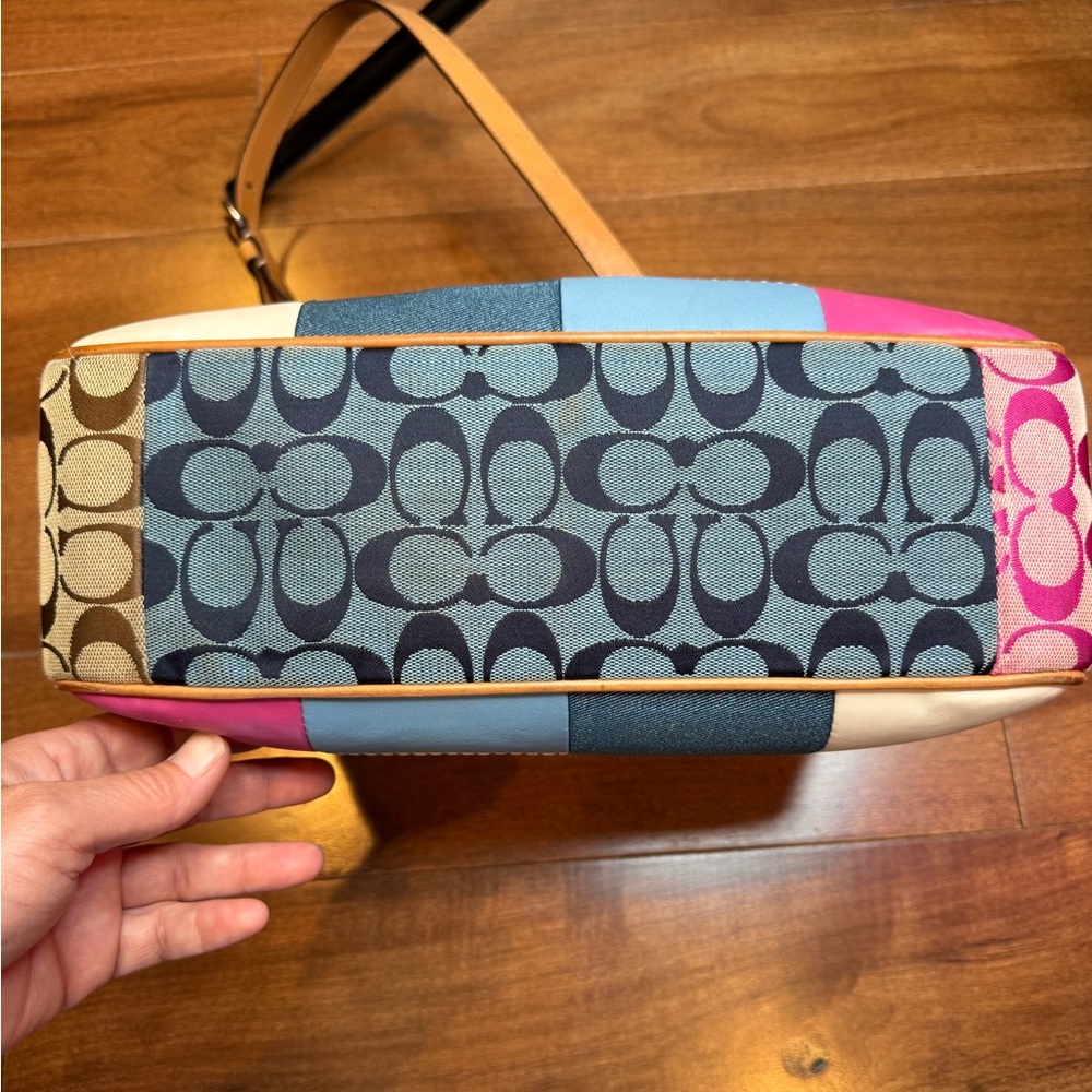 Coach Y2k Multicolor Patchwork Tote & Matching Wa… - image 7